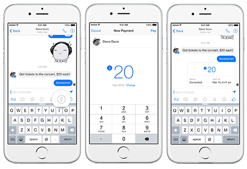 Facebook Messenger mở rộng tính năng chuyển tiền