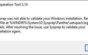 Sửa lỗi Sysprep was not able to validate your Windows installation trên Windows 10