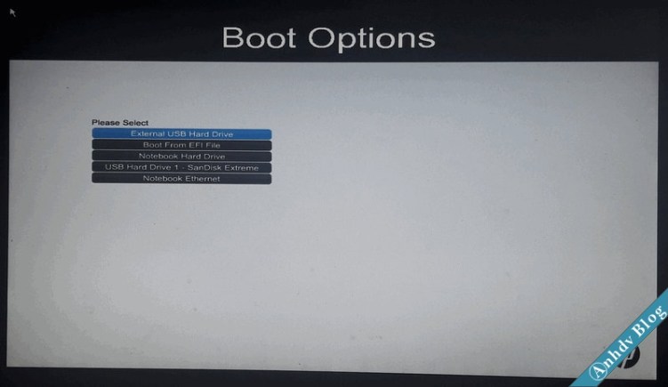 Boot Options HP