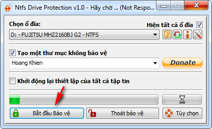 Ntfs Drive protection v1.3 - Trình đóng băng USB cực đỉnh
