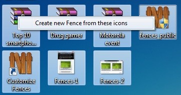 Màn hình Desktop sau khi được Fences sắp xếp và phân chia ra từng nhóm biểu tượng