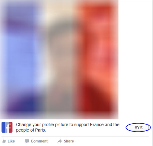 Cách làm hiệu ứng màu cờ Pháp cho avatar Facebook - 1